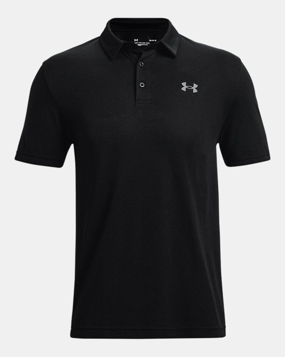 Men's UA Vanish Seamless Mapped Polo in Black image number 4